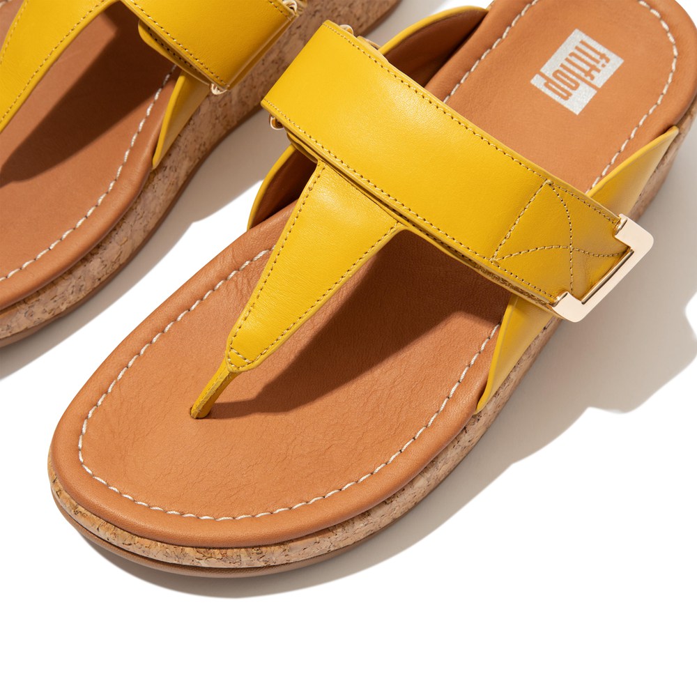 Fitflop Womens Sandals Yellow - Remi Adjustable Toe-post - OH4913658